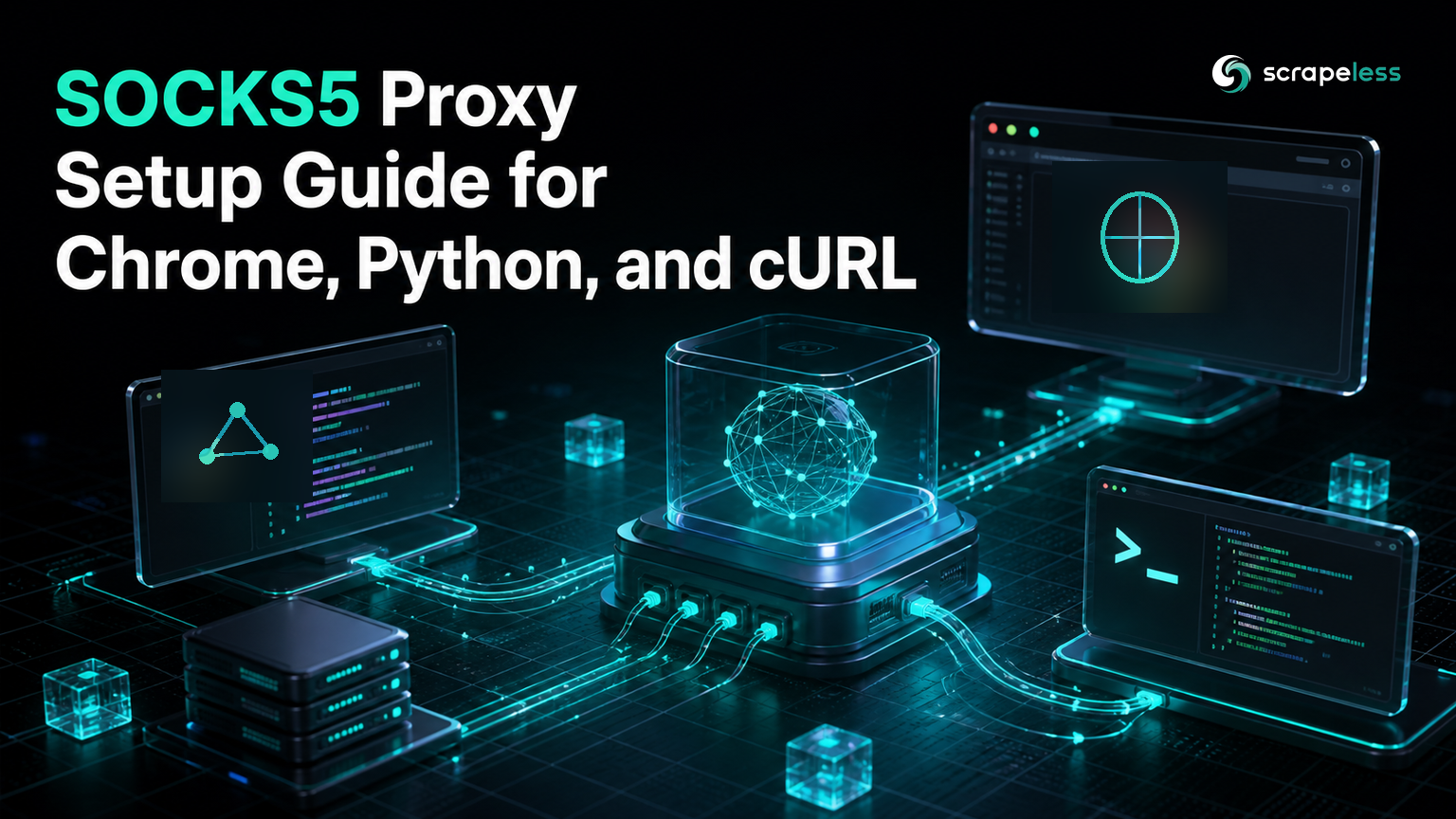 SOCKS5 proxy setup for Chrome Python and cURL