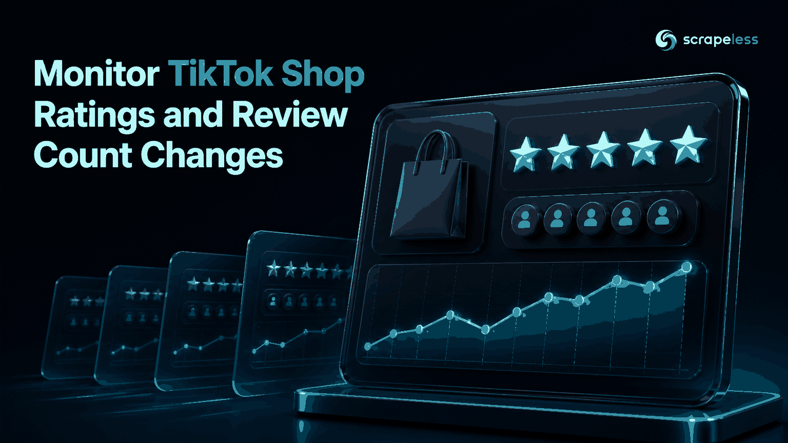 TikTok Shop rating monitoring table with rating and review count changes